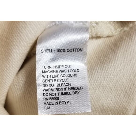 NWT Women's gianni bini Jean Jacket, Small, Cream Ivory, Trucker 100% Cotton - Picture 7 of 7